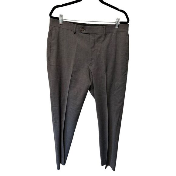 Lauren Ralph Lauren High Performance Gray Wool Pleated Dress Pants Size 34x32 - Picture 1 of 8